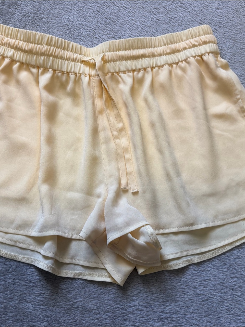 Sunday Best Butter Yellow Elastic Waist Athletic Shorts
